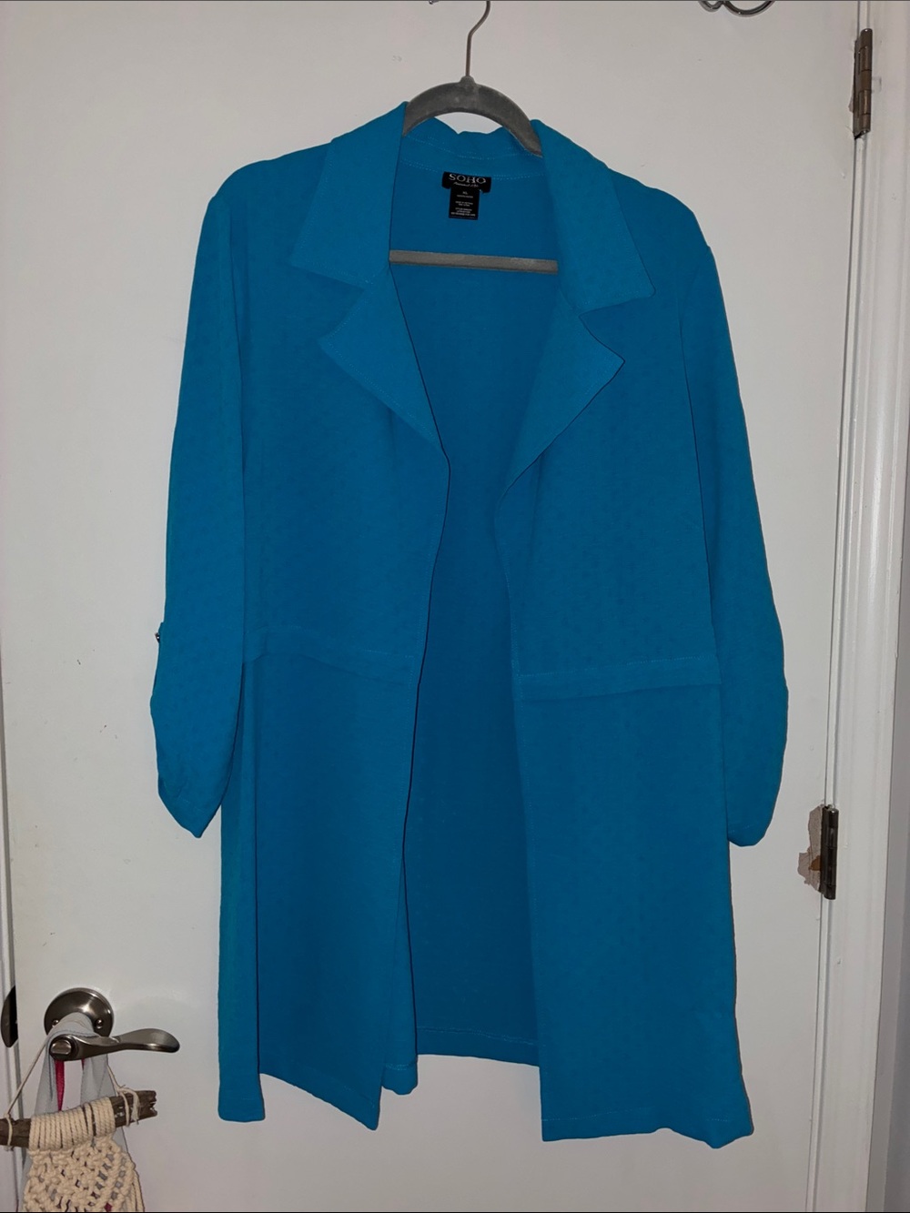 Soho Teal Lightweight Open-Front Topper